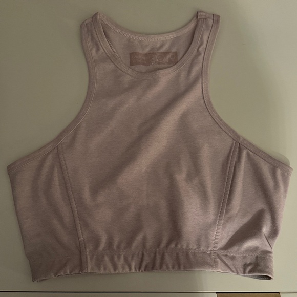 Outdoor Voices light pink sports bra racerback longline high neck small - Picture 6 of 6